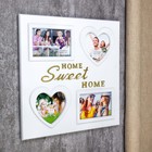 Фоторамка - коллаж на 4 фото 10×10 см, 10×15 см «Дом, милый дом», пластик, белая, 41×40 см  (артикул 2751010)  большой выбор товаров оптом и в розницу по низким ценам с доставкой