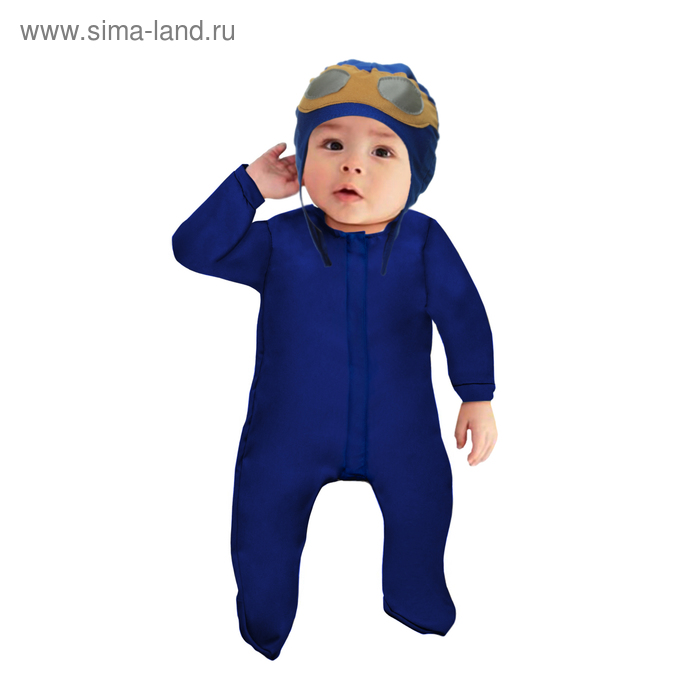 Карнавальный костюм «Лётчик-малышок», ползунки, пилотка, 6-9 месяцев, рост 75 см - Фото 1