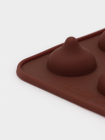 Форма для конфет и шоколада Доляна «Трюфель», силикон, 20.5×10.5 см, 15 ячеек (d=2.2 см), коричневая