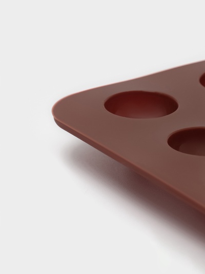 Форма для конфет и шоколада Доляна «Трюфель», силикон, 20.5×10.5 см, 15 ячеек (d=2.2 см), коричневая