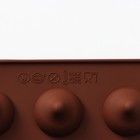 Форма для шоколада Доляна «Трюфель», силикон, 20,5×10,5 см, 15 ячеек (d=2,2 см), цвет коричневый - Фото 6