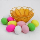 Набор яиц для декорирования, 10 шт., в корзинке, цвета МИКС - Фото 3