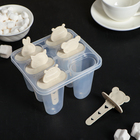 Форма для мороженого «Мордашки», 11×11×11 см, 6 ячеек, цвет прозрачный - Фото 2