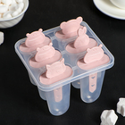 Форма для мороженого «Мордашки», 11×11×11 см, 6 ячеек, цвет прозрачный - Фото 3