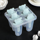 Форма для мороженого «Мордашки», 11×11×11 см, 6 ячеек, цвет прозрачный - Фото 4