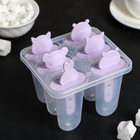 Форма для мороженого «Мордашки», 11×11×11 см, 6 ячеек, цвет прозрачный - Фото 5