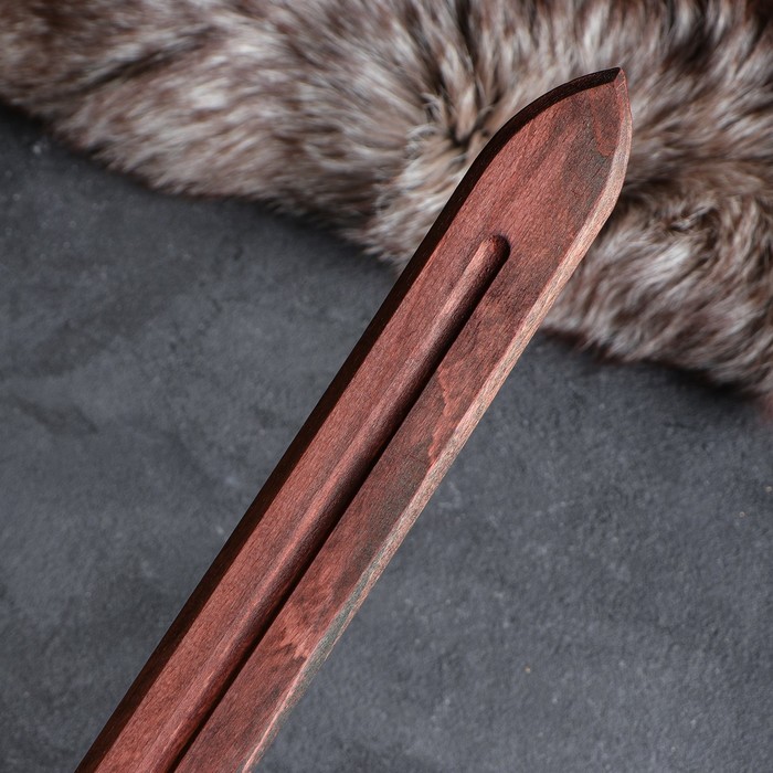 Сувенирное деревянное оружие "Меч", 58 см, массив бука - фото 1880363880