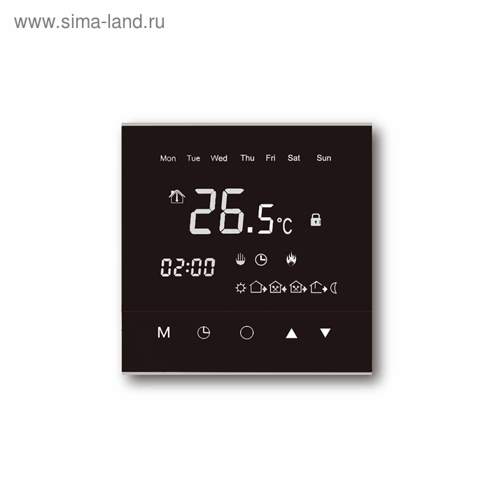 Терморегулятор "СТН" WARMLIFE, программируемый, 3500 Вт, 1 датчик, +5…+60 С, черный - Фото 1