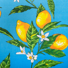 Полотенце вафельное набивное "Лимон", синий 40х70 см 160 гр/м хлопок - Фото 2