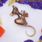 Брошь "Янтарь" кошка с бантом, цвет МИКС в бронзе - Фото 2