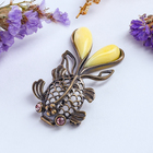 Брошь «Янтарь» рыбка золотая, цвет МИКС в бронзе - Фото 1