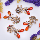 Брошь «Янтарь» рыбка золотая, цвет МИКС в бронзе - Фото 2