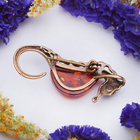 Брошь "Янтарь" морской конек, цвет коньячный в бронзе - Фото 2