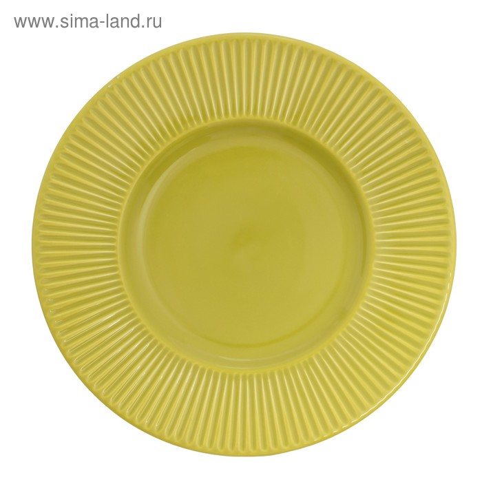 Тарелка десертная 22,5 см "Лимонный. Зеленый" - Фото 1