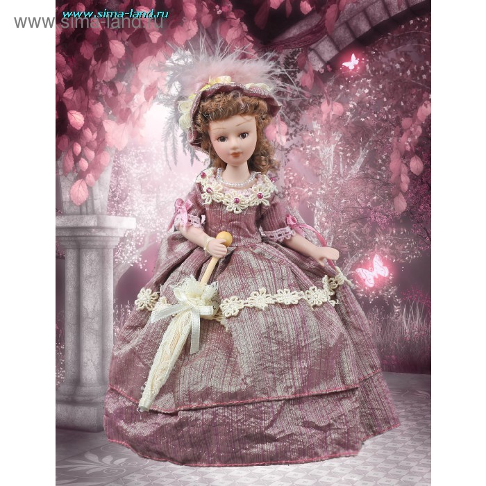 кукла керамика Глория с зонтиком H-7278 20 см - Фото 1