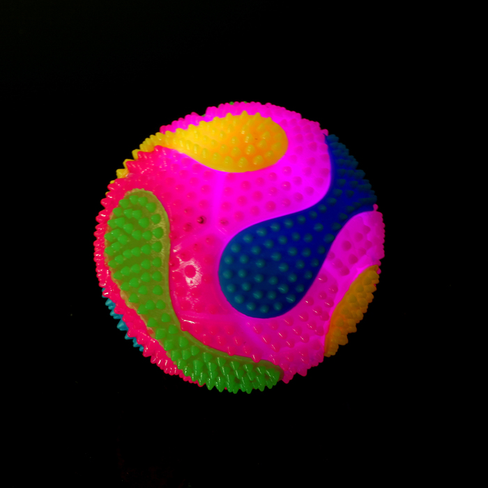 Мяч «Спорт», световой, с пищалкой, цвета МИКС - фото 1884818891