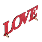 Декоративная надпись «LOVE», 100х290х3 мм с блестками, цвет красный - Фото 2