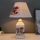 Лампа настольная керамика «Букет с пионами» прямоугольная Е14 220 В 42×25×25 см RISALUX - Фото 5