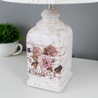 Лампа настольная керамика «Букет с пионами» прямоугольная Е14 220 В 42×25×25 см RISALUX - Фото 7