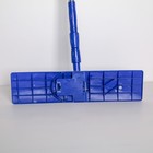 Швабра для мытья пола плоская Доляна «Ocean», насадка из микрофибры 56×18 см, телескопическая стальная ручка 84-128 см - Фото 4