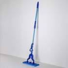 Швабра с отжимом Доляна, насадка микрофибра 35×12 см, телескопическая ручка 102 -130 см, цвет синий - Фото 2