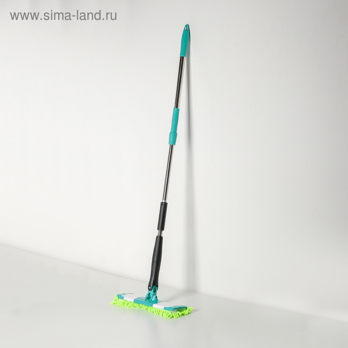 Швабра с отжимом Twist Доляна, насадка микрофибра букли 32×9 см, телескопическая ручка 95-120, цвет МИКС