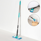 Швабра с отжимом Twist Доляна, насадка микрофибра букли 32×9 см, телескопическая ручка 95-120, цвет МИКС - Фото 5