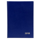 Ежедневник датированный на 2018г, А5, 176 листов Attache, бумвинил, синий, внутренний блок 2 краски - Фото 1