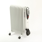 Обогреватель Polaris CR C 1125 COMPACT, масляный, 2500 Вт, 11 секций, 25 м², белый - Фото 1