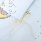 Комплект в кроватку 7 пр. "Мишка на луне", цвет голубой, сатин, хл100 115 гм - Фото 8