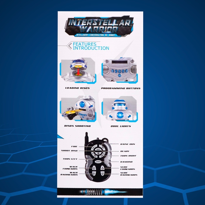 Робот радиоуправляемый «Космический боец», световые и звуковые эффекты, стреляет дисками, МИКС - фото 51876628