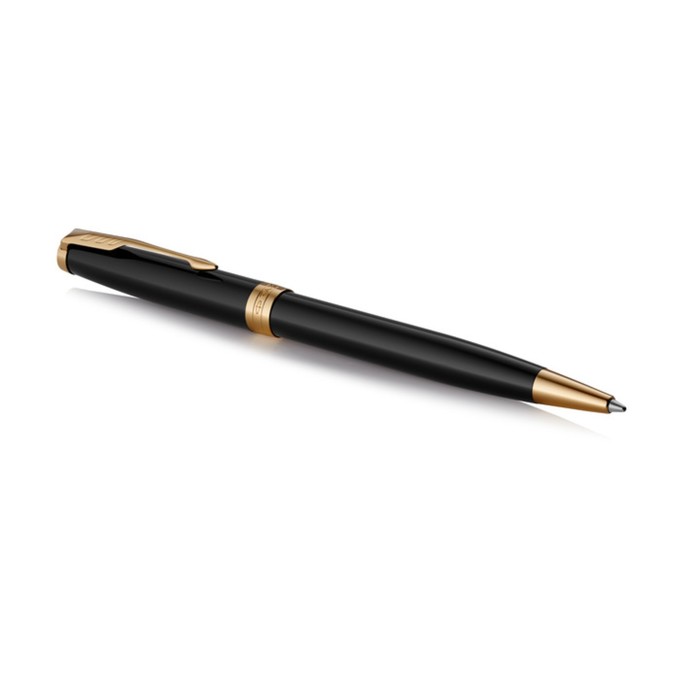 Ручка шариковая Parker Sonnet Core LaqBlack GT M, корпус чёрный глянцевый/ золото, чёрные чернила (1931497) - Фото 1