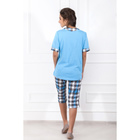 Комплект женский (футболка, бриджи) "Сорренто 3" PL1021 цвет голубой, р-р 44 - Фото 2