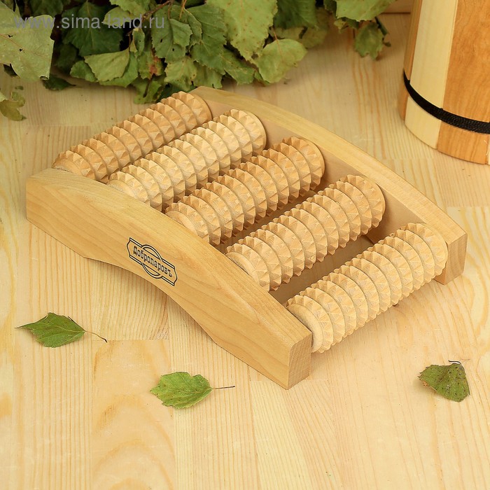 Массажер банный для ног "Добропаровъ" роликовый, комбинированный, малый - Фото 1