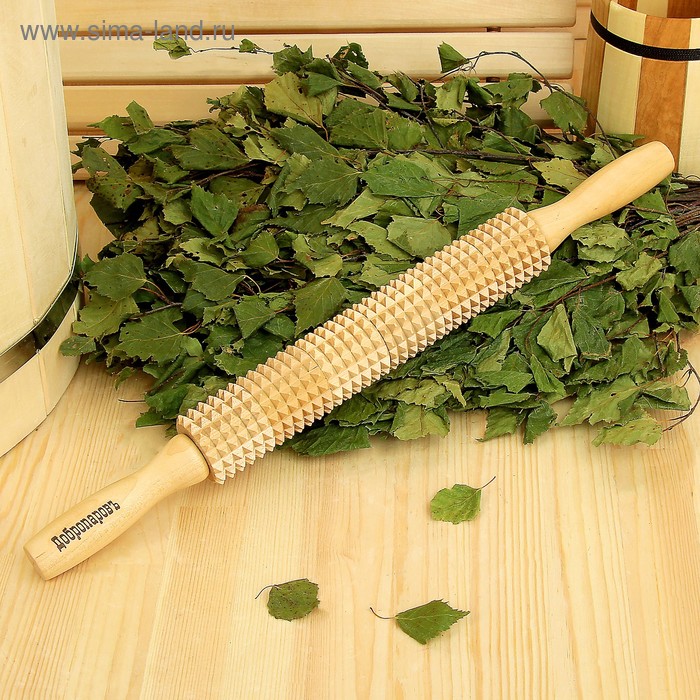 Массажер банный для спины «Добропаровъ» с шипами - Фото 1