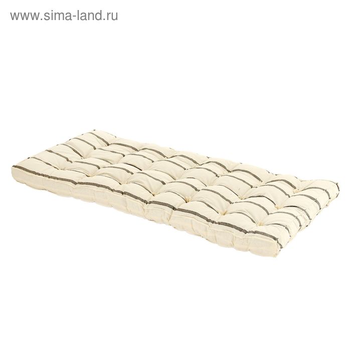 Матрас ватный 90х190 см, МИКС тик (хлопок 50%,п/э 50%) - Фото 1
