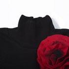 Бадлон с цветком для девочки, рост 98 см, цвет чёрный  КЛ-18 - Фото 4