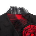 Жакет-кимоно с цветком для девочки, рост 104 см, цвет чёрный/красный - Фото 3