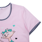 Пижама женская (футболка, шорты) 576 цвет розовый/клетка, р-р 44 - Фото 3