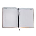 Ежедневник полудат А5 150л кл обл ЛАЙТ карта на форзаце,ляссе синий - Фото 2