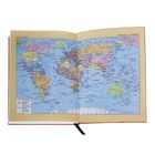 Ежедневник полудат А5 150л кл обл ЛАЙТ карта на форзаце,ляссе синий - Фото 3