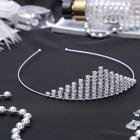 Диадема для волос «Россыпь», корона, 3.5 см, серебро - Фото 1