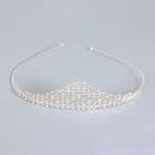 Диадема для волос «Россыпь», корона, 3.5 см, серебро - Фото 2