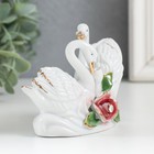 Сувенир керамика "Два лебедя с розой" страза 8х10,5х4 см - Фото 2
