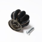 Ручка-кнопка PEONY Ceramics 001, керамическая, черная - Фото 5