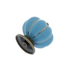 Ручка-кнопка Ceramics 001, керамическая, синяя - Фото 3