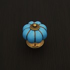 Ручка-кнопка Ceramics 001, керамическая, синяя - Фото 6