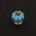 Ручка-кнопка Ceramics 001, керамическая, синяя - Фото 6