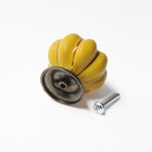 Ручка-кнопка PEONY Ceramics 001, керамическая, желтая - Фото 3