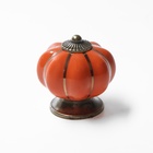 Ручка-кнопка PEONY Ceramics 001, керамическая, оранжевая - Фото 3